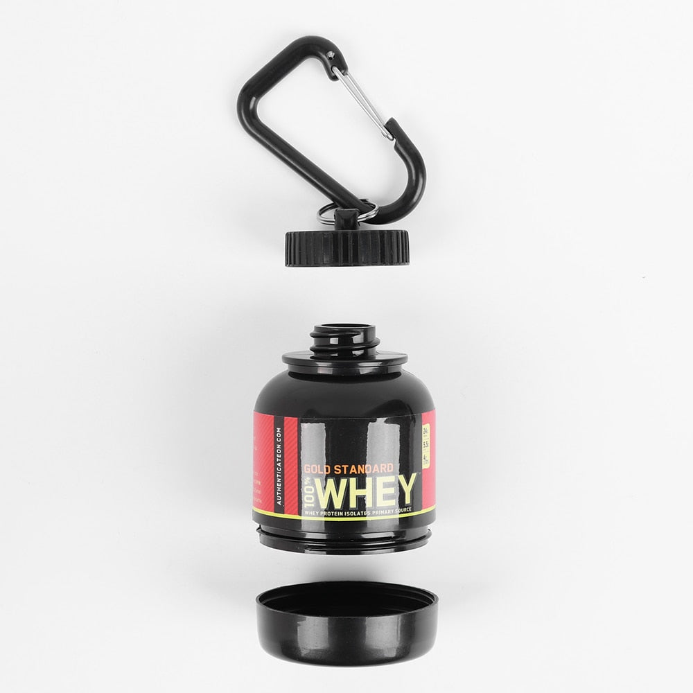 Mini Protein Powder Bottles with Keychain